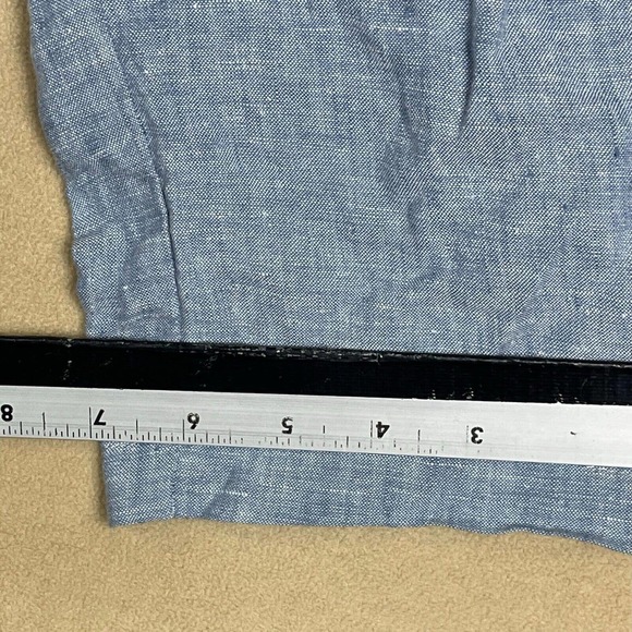 Athleta Capri‎ Linen Pants Womens 4 Elastic Waist w Drawstring Zipper Pockets - Picture 6 of 10